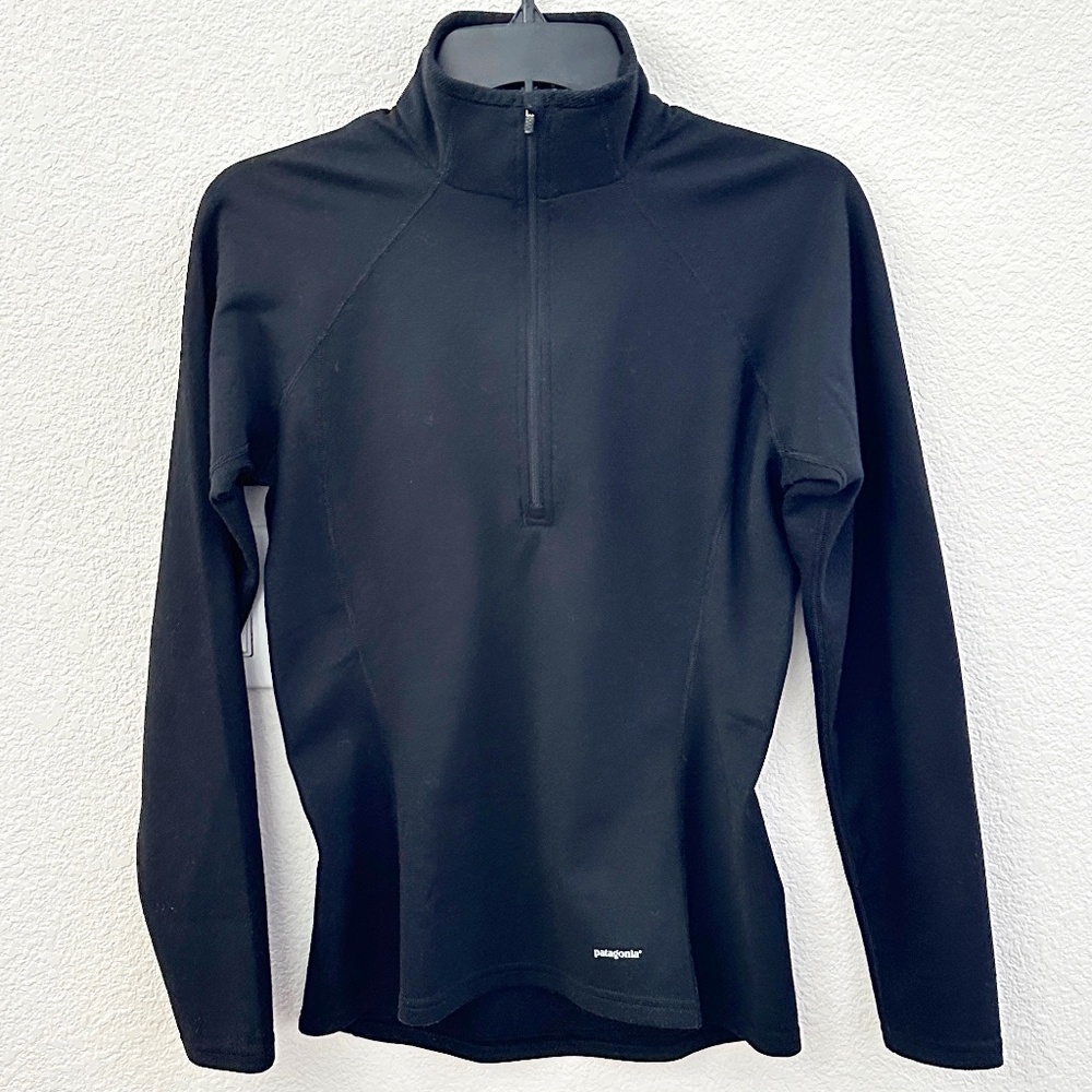 Patagonia Women's Performance Baselayer Zip-Neck Pullover (Black/S)